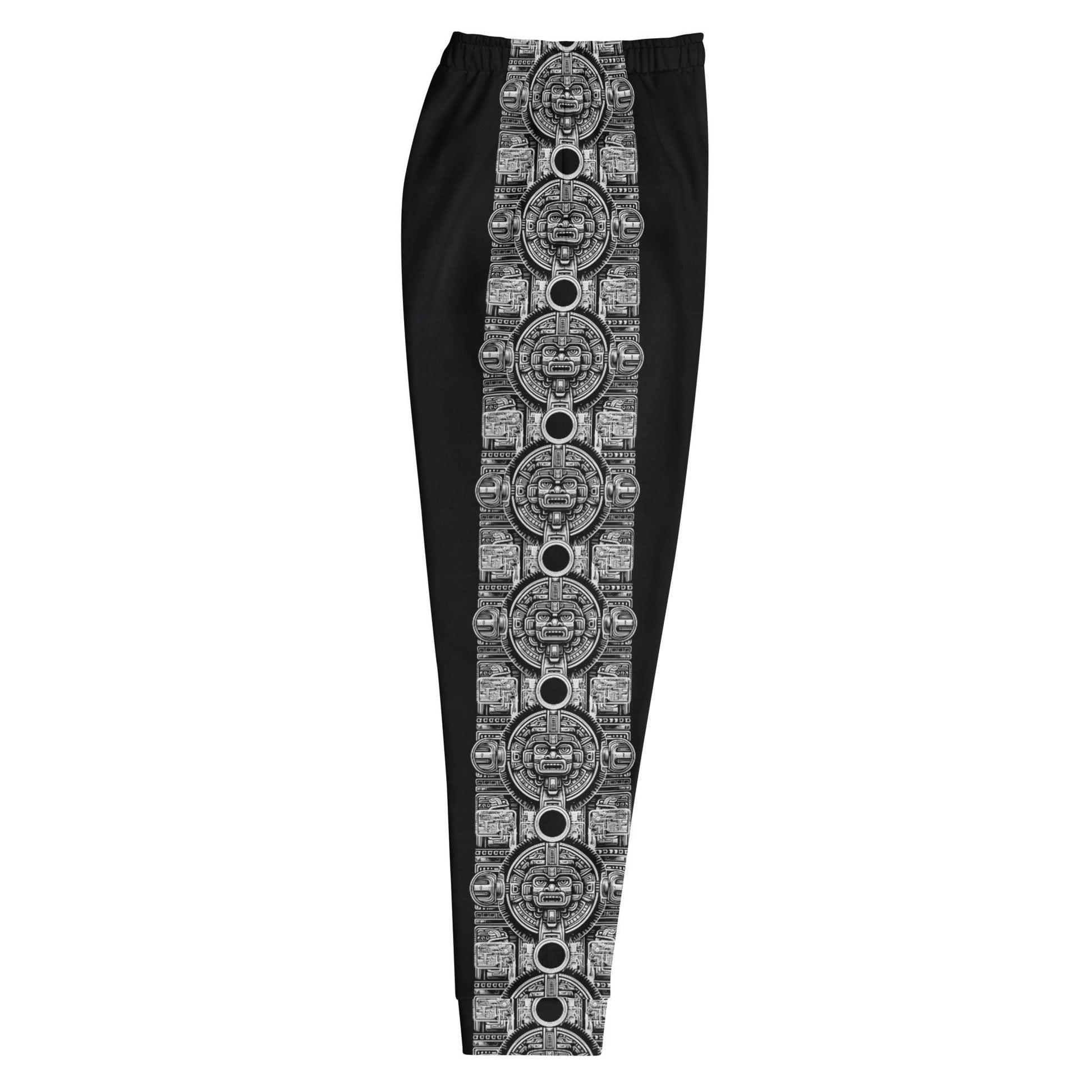 Mayan Aztec Hieroglyphic Tribal Unisex Festival Joggers by Meta Zen v2.0 - Alchemystics.org
