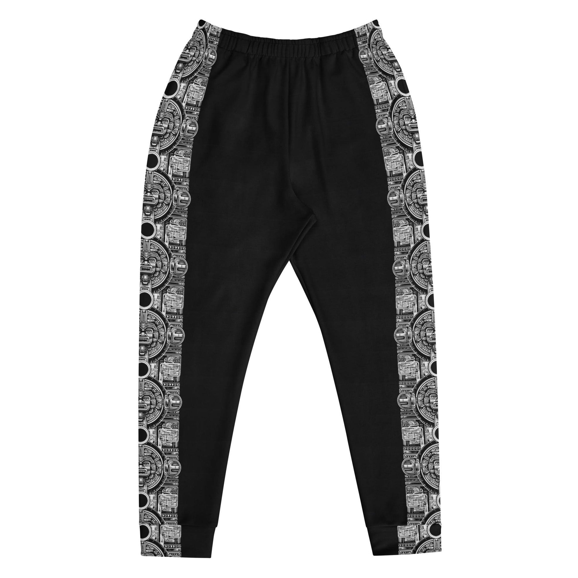 Mayan Aztec Hieroglyphic Tribal Unisex Festival Joggers by Meta Zen v2.0 - Alchemystics.org