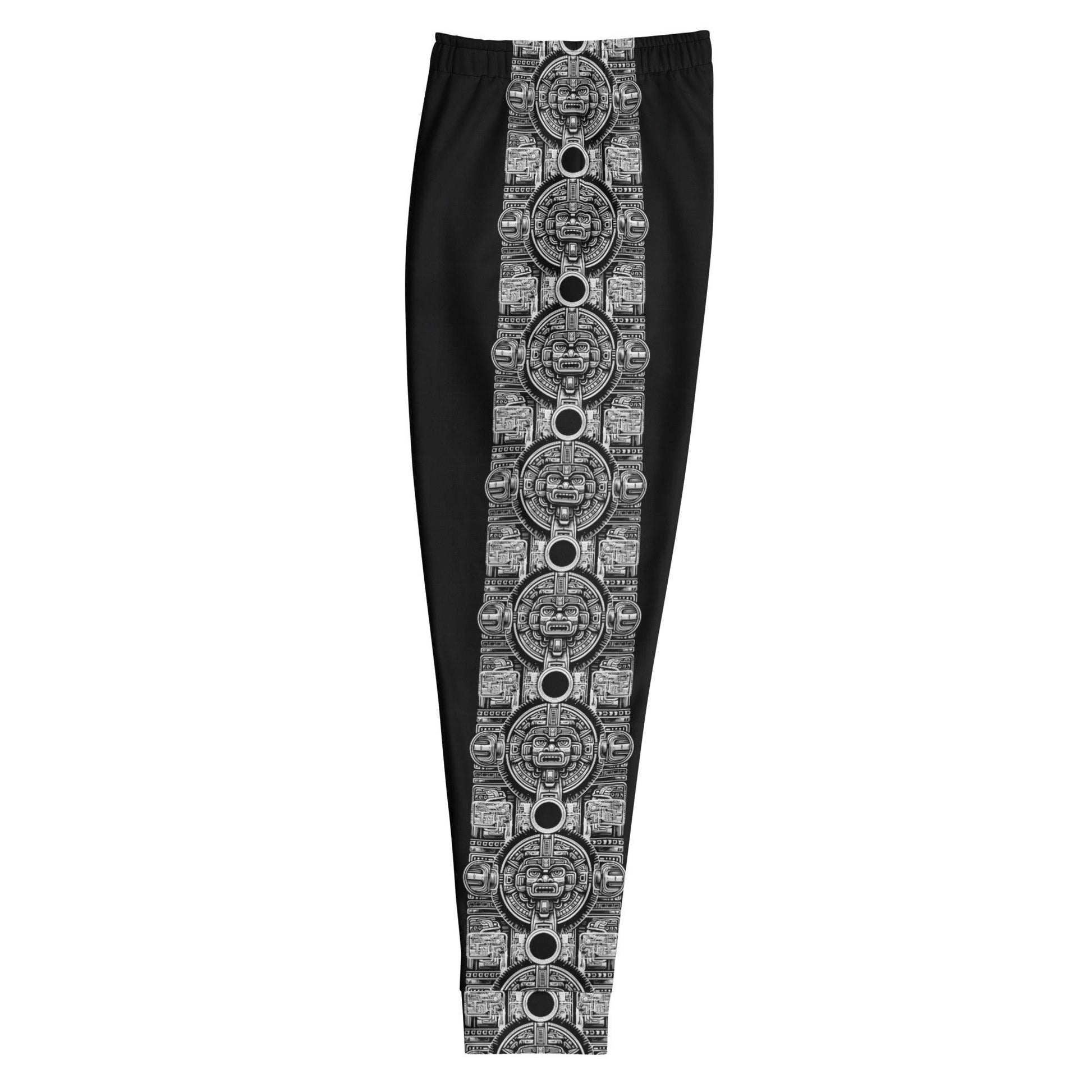 Mayan Aztec Hieroglyphic Tribal Unisex Festival Joggers by Meta Zen v2.0 - Alchemystics.org