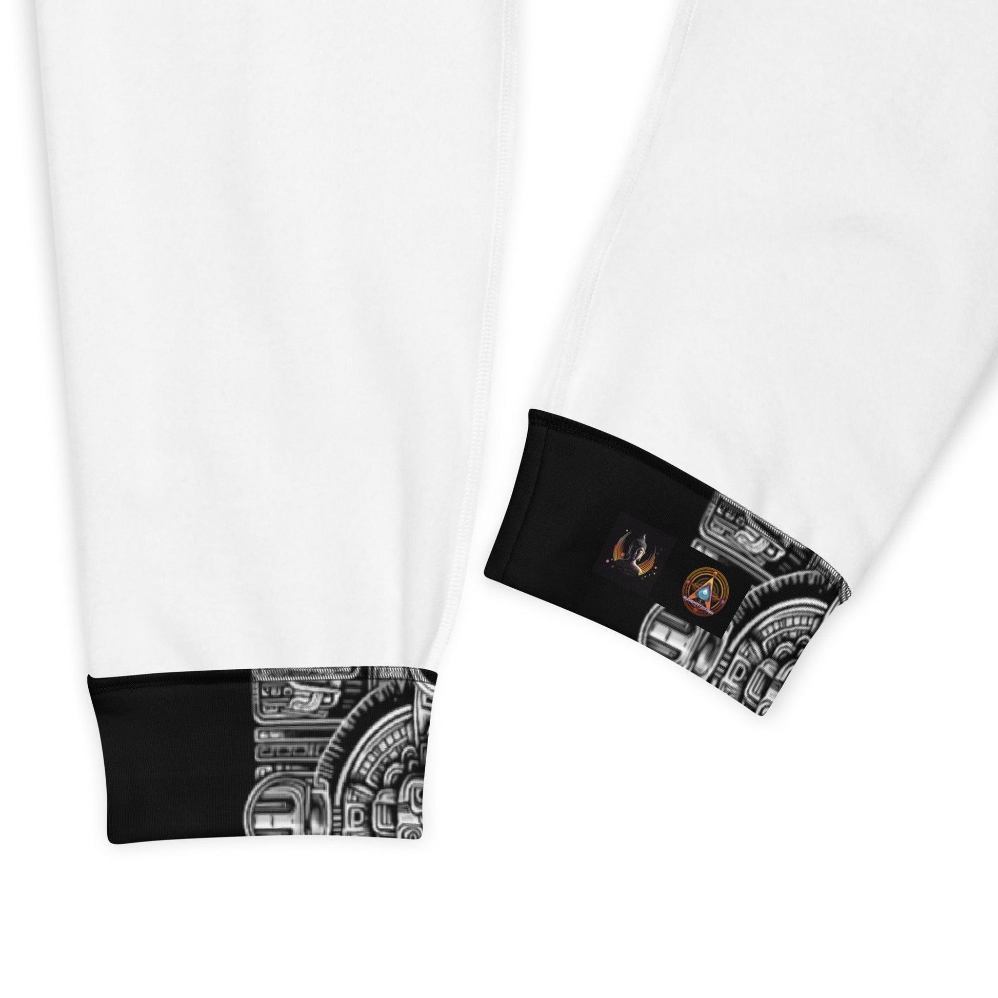 Mayan Aztec Hieroglyphic Tribal Unisex Festival Joggers by Meta Zen v2.0 - Alchemystics.org