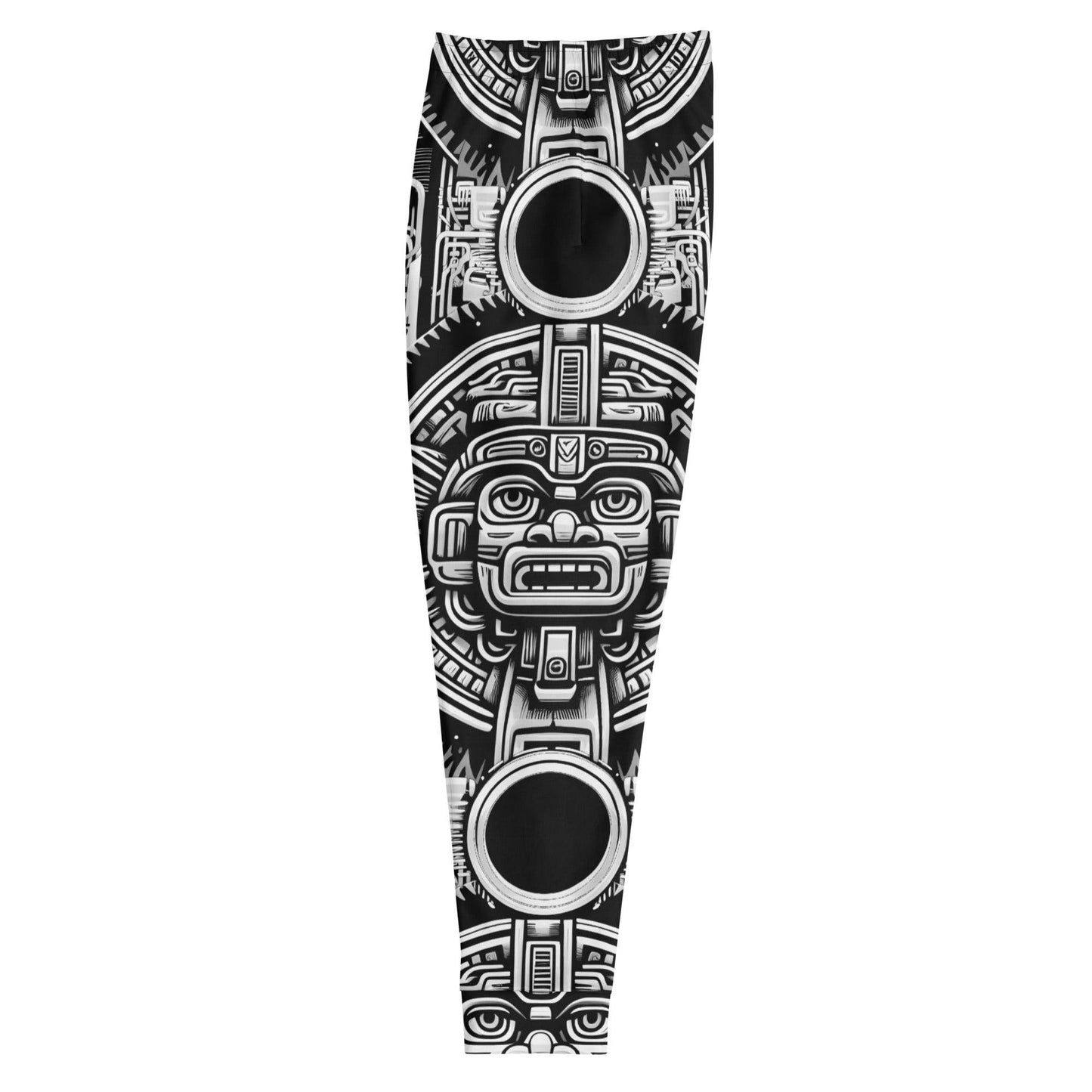 Mayan Aztec Hieroglyphic Tribal Unisex Festival Rave Jogger Pants by Meta Zen v1.0 - Alchemystics.org