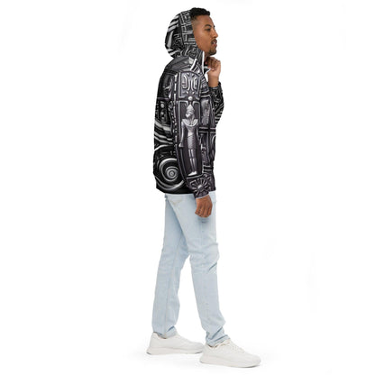 Men’s Eye of Horus Ancient Egyptian Hierogliphics Water Resistant Windbreaker by Meta Zen v1.2 - Alchemystics.org