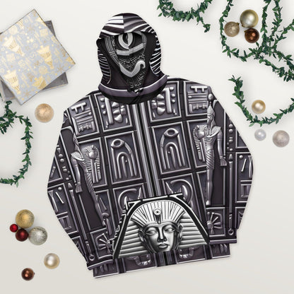 Men’s Eye of Horus Ancient Egyptian Hieroglyphics Pharoah Unisex Hoodie by Meta Zen v1.0 - Alchemystics.org