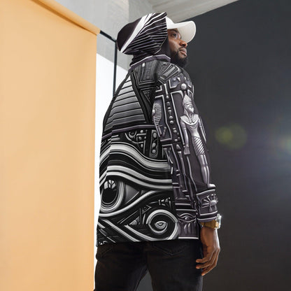 Men’s Eye of Horus Ancient Egyptian Hieroglyphics Pharoah Unisex Hoodie by Meta Zen v1.0 - Alchemystics.org