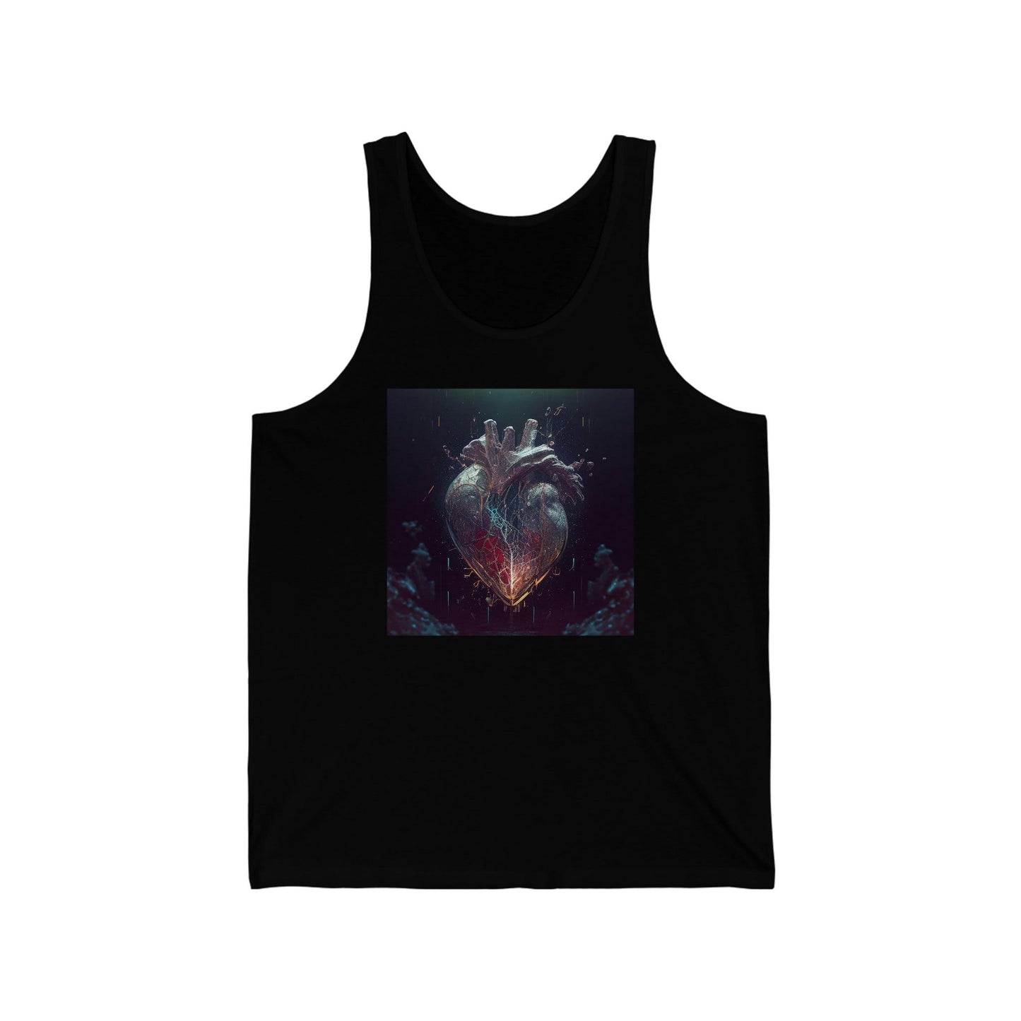 Mending Heart - Unisex Jersey Tank - AI Visionary Art - Festival Gear - Alchemystics.org