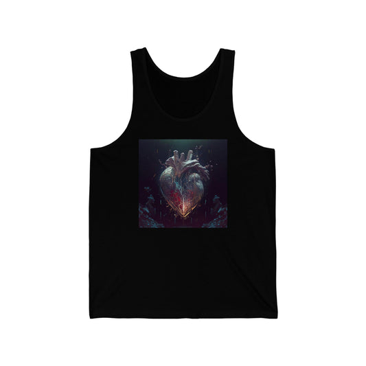 Mending Heart - Unisex Jersey Tank - AI Visionary Art - Festival Gear - Alchemystics.org