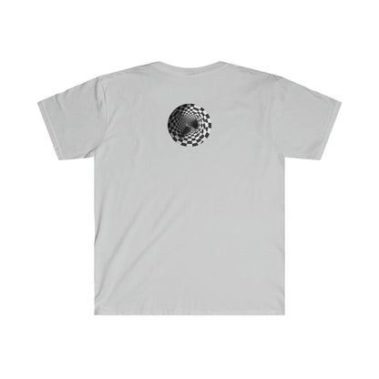 Mesmerizing Illusion: Psychedelic Tunnel Unisex Soft Style Digital AI Art T-Shirt for Festival and Street Wear - Alchemystics.org