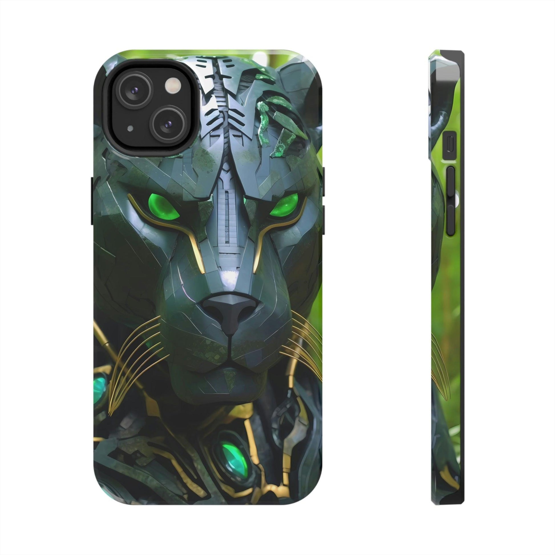 Obsidian Amazonian Black Panther Visionary Ai Art Phone Case - Tough, Unique, Custom Design by Alchemystics - Alchemystics.org