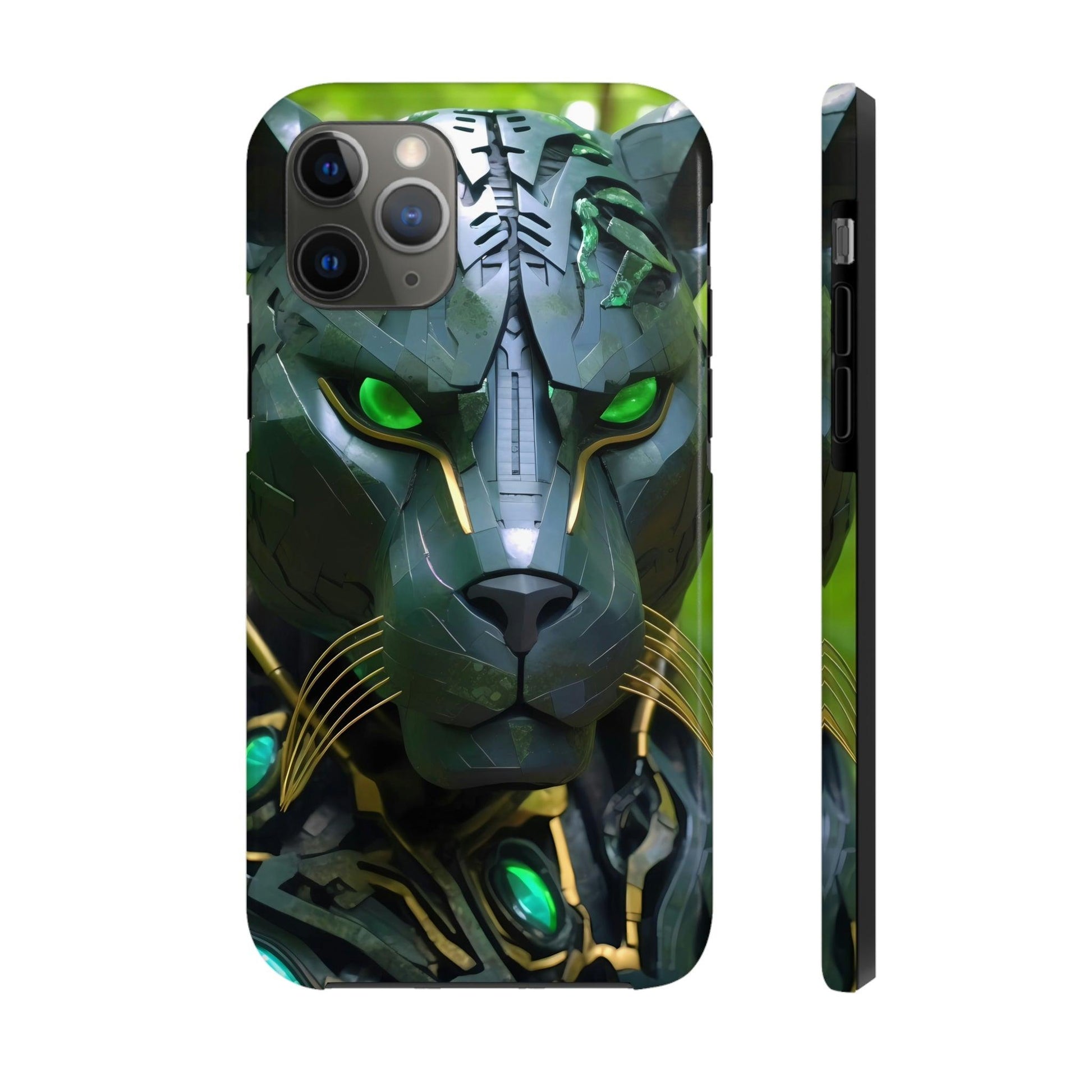 Obsidian Amazonian Black Panther Visionary Ai Art Phone Case - Tough, Unique, Custom Design by Alchemystics - Alchemystics.org