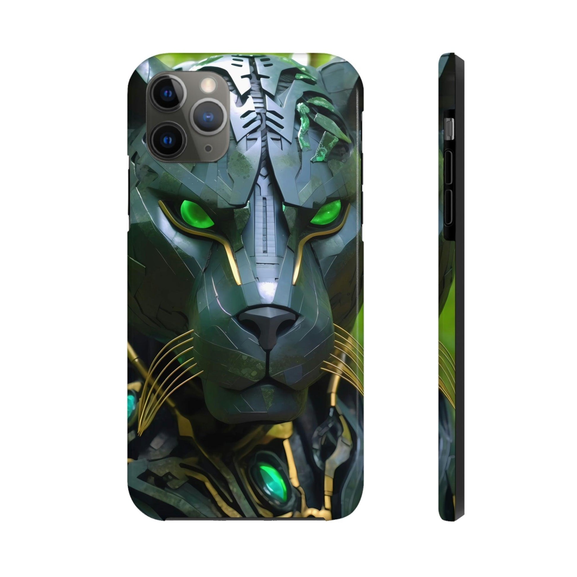 Obsidian Amazonian Black Panther Visionary Ai Art Phone Case - Tough, Unique, Custom Design by Alchemystics - Alchemystics.org