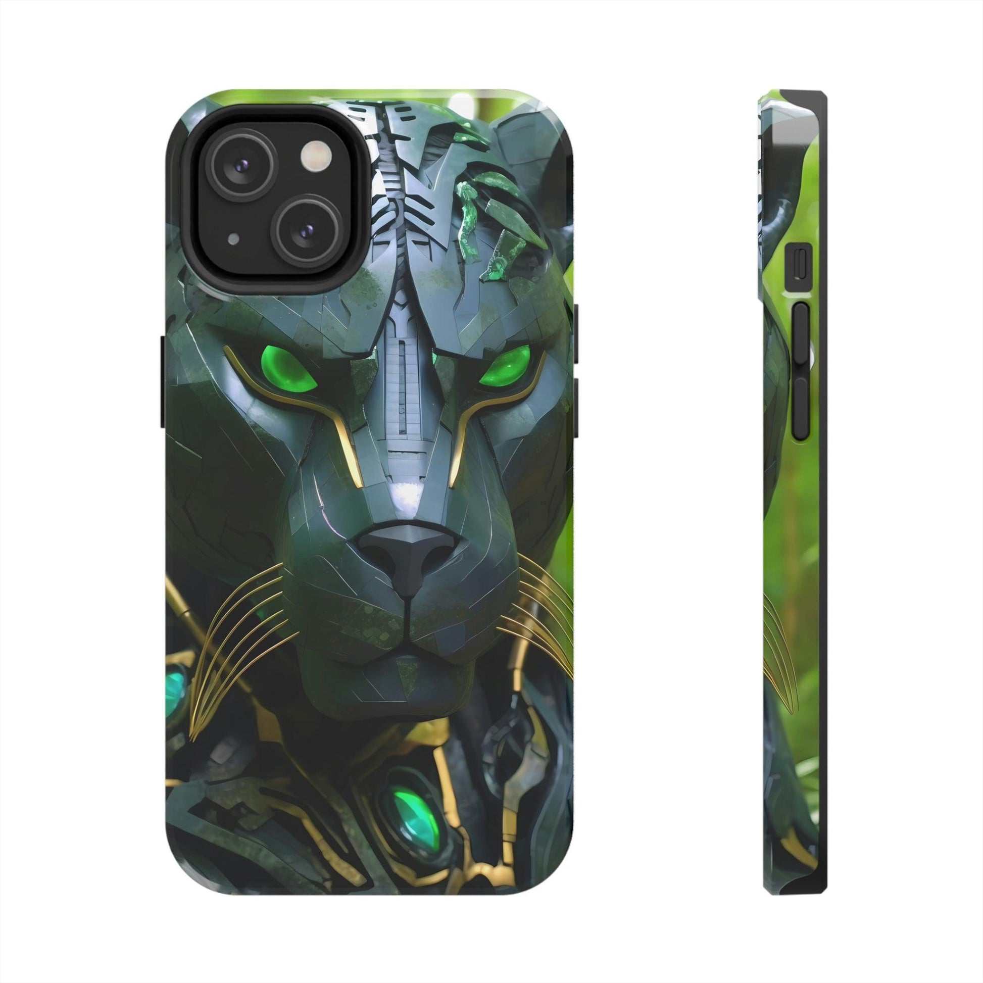 Obsidian Amazonian Black Panther Visionary Ai Art Phone Case - Tough, Unique, Custom Design by Alchemystics - Alchemystics.org