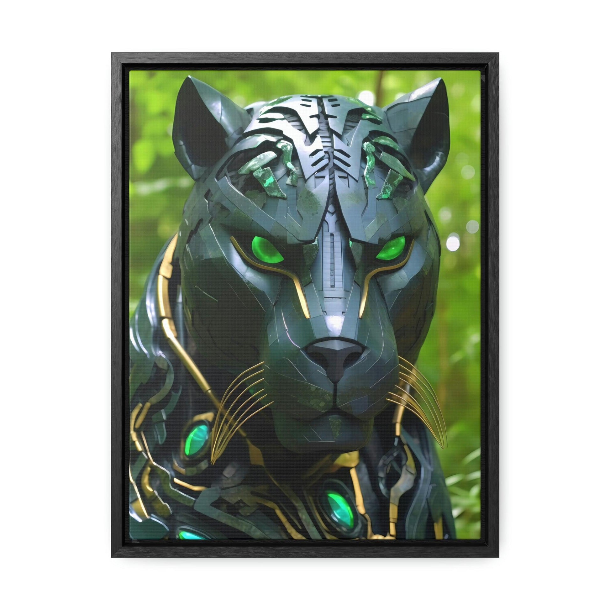 Obsidian Amazonian Black Panther Visionary Art Gallery Canvas Print - Home Decoration - Alchemystics.org