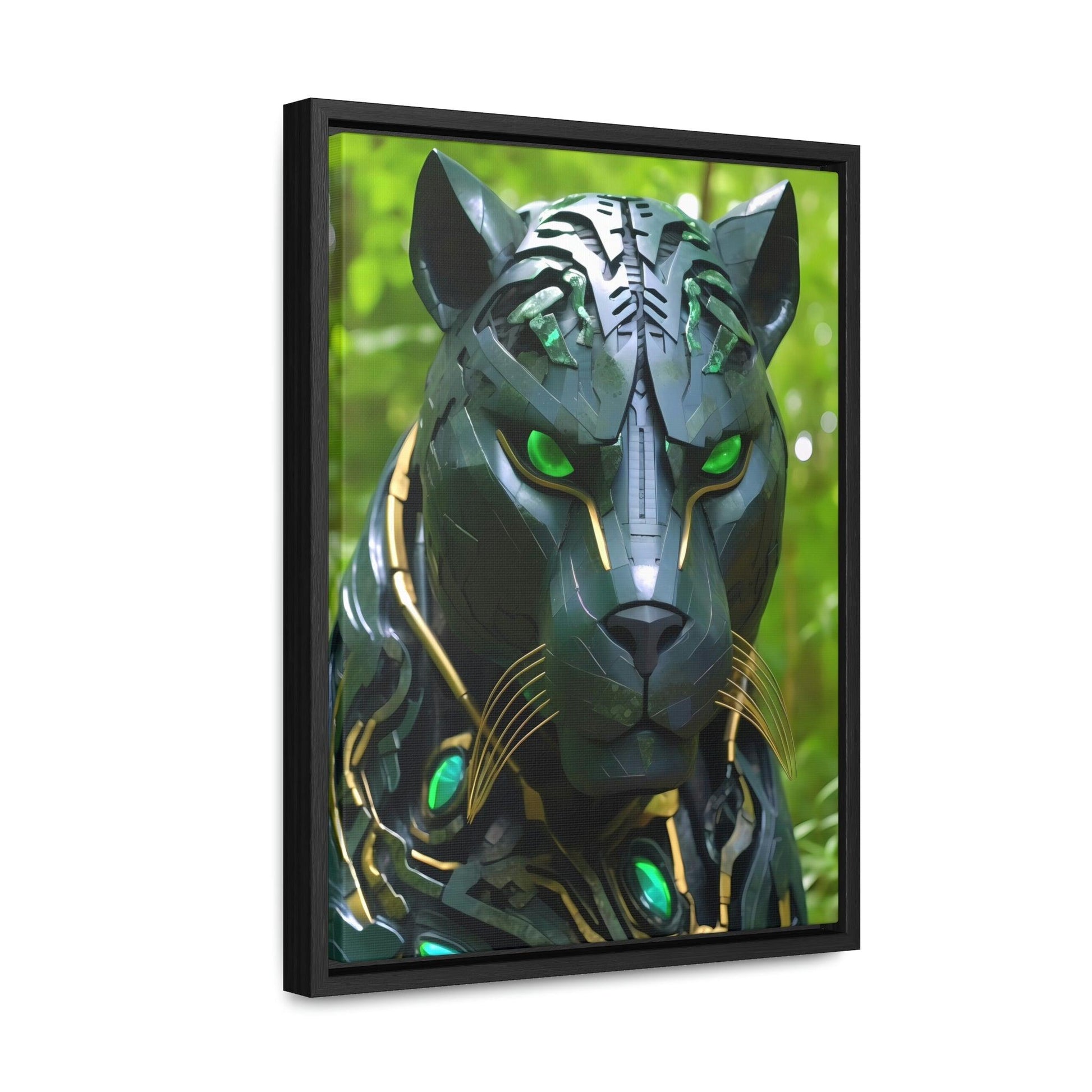Obsidian Amazonian Black Panther Visionary Art Gallery Canvas Print - Home Decoration - Alchemystics.org