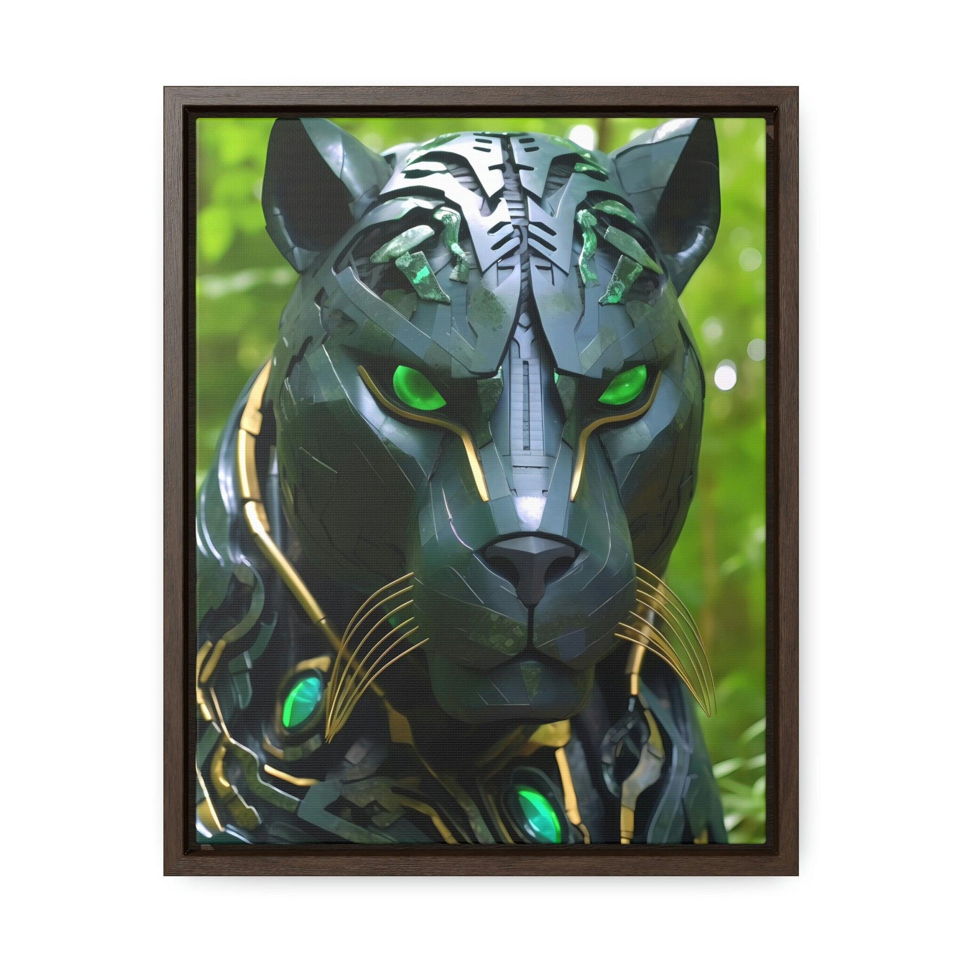 Obsidian Amazonian Black Panther Visionary Art Gallery Canvas Print - Home Decoration - Alchemystics.org