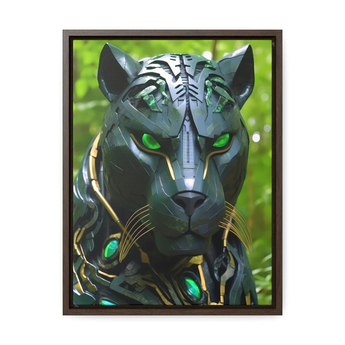 Obsidian Amazonian Black Panther Visionary Art Gallery Canvas Print - Home Decoration - Alchemystics.org