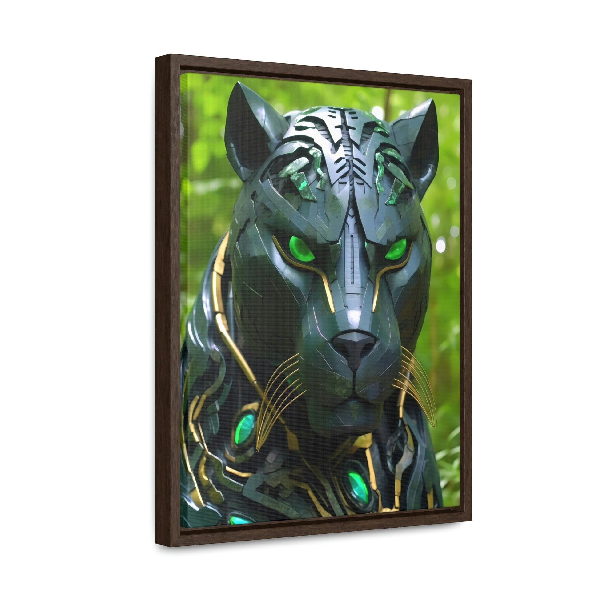 Obsidian Amazonian Black Panther Visionary Art Gallery Canvas Print - Home Decoration - Alchemystics.org