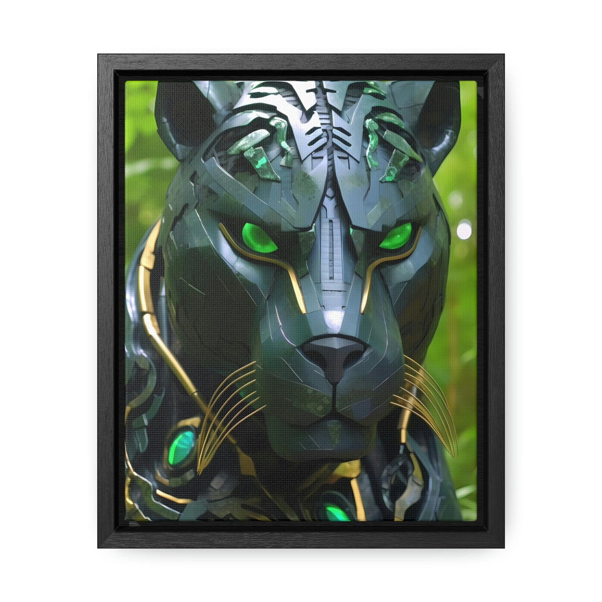 Obsidian Amazonian Black Panther Visionary Art Gallery Canvas Print - Home Decoration - Alchemystics.org