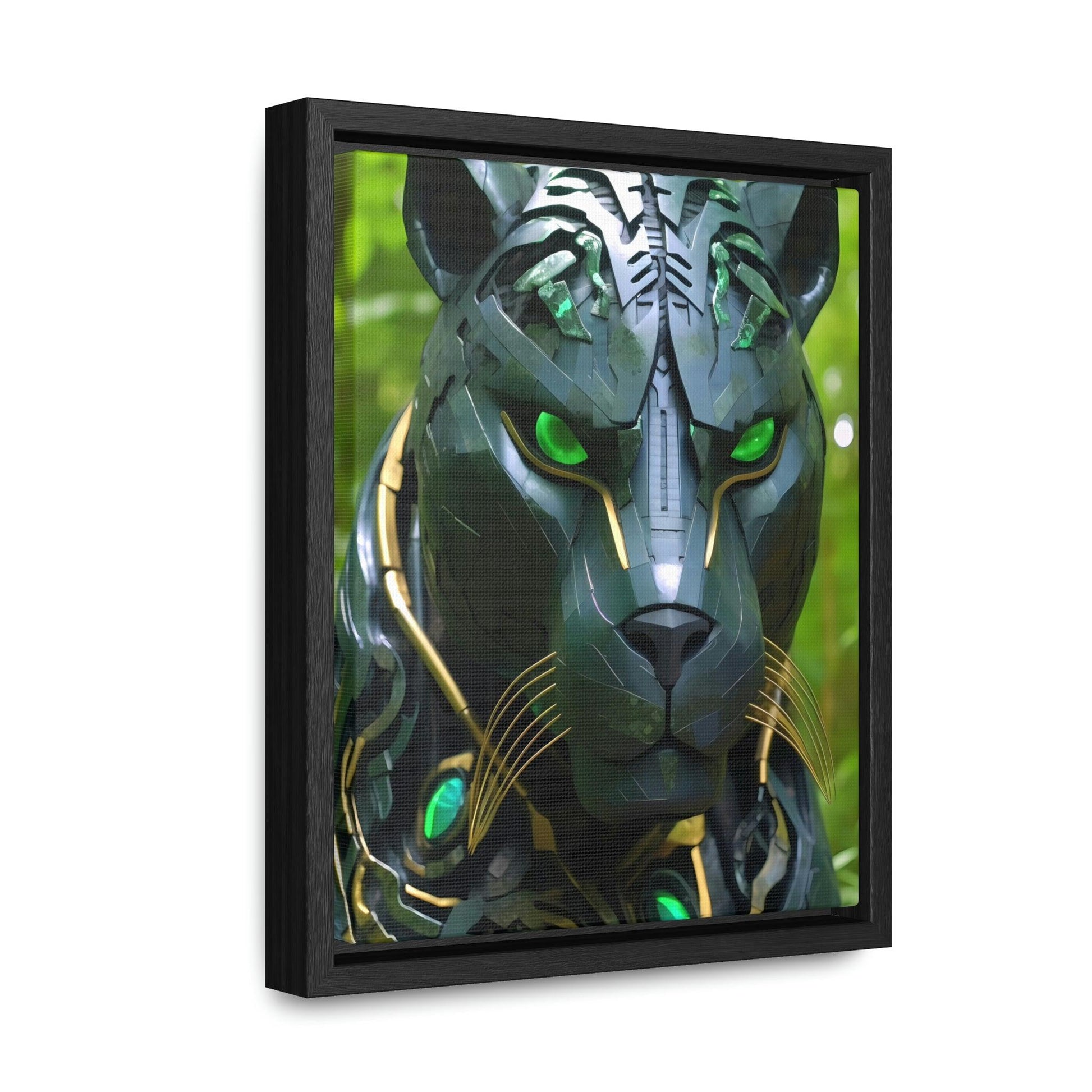 Obsidian Amazonian Black Panther Visionary Art Gallery Canvas Print - Home Decoration - Alchemystics.org