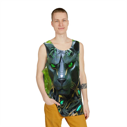 Obsidian Black Panther Custom Sublimation Print All-Over Design Tank Top - Stylish Comfort for Gym and Streetwear - Alchemystics.org