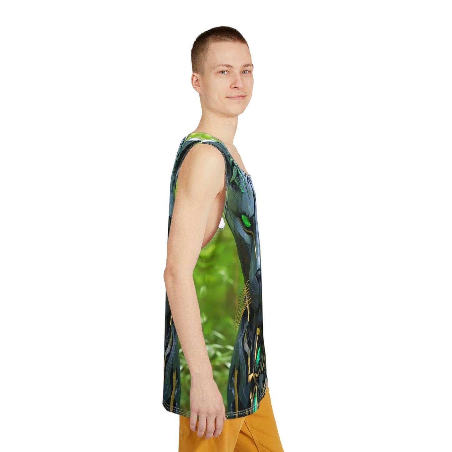 Obsidian Black Panther Custom Sublimation Print All-Over Design Tank Top - Stylish Comfort for Gym and Streetwear - Alchemystics.org