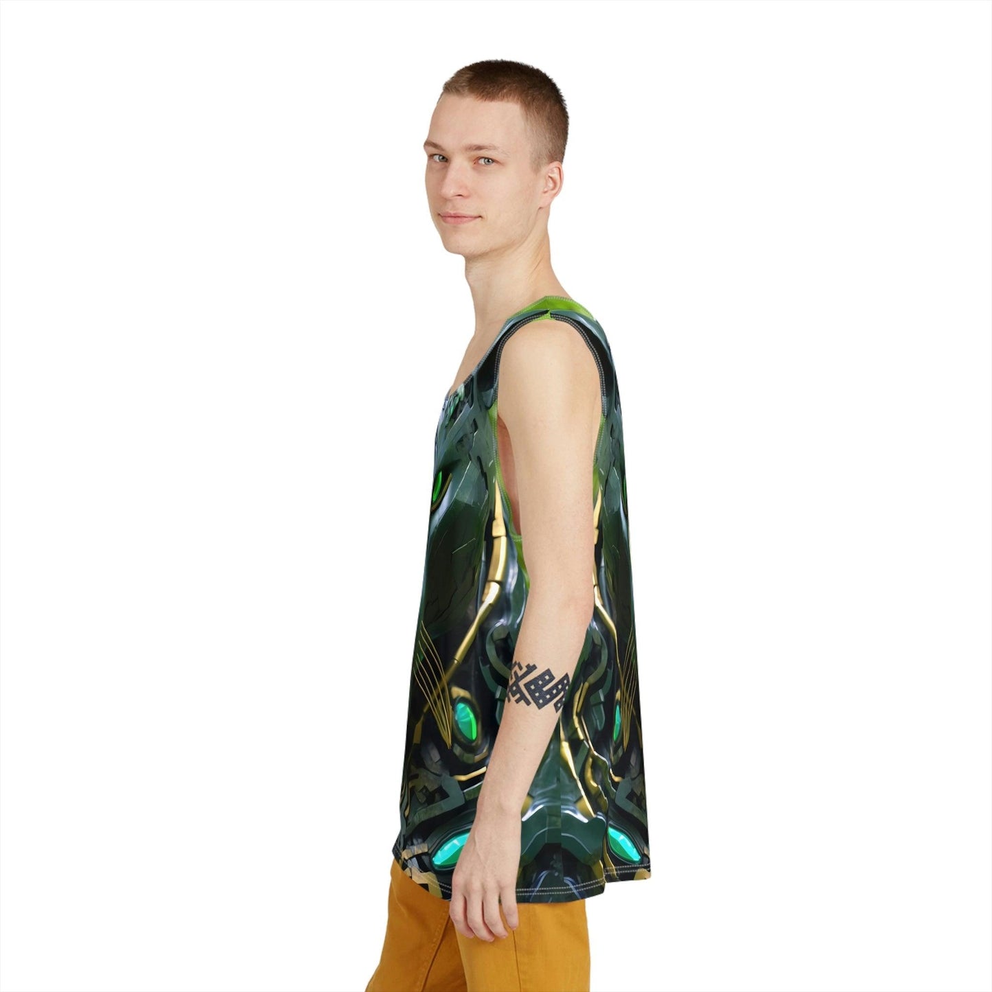 Obsidian Black Panther Custom Sublimation Print All-Over Design Tank Top - Stylish Comfort for Gym and Streetwear - Alchemystics.org