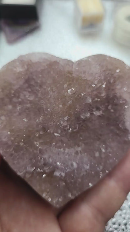 Amethyst Drusy Heart 5