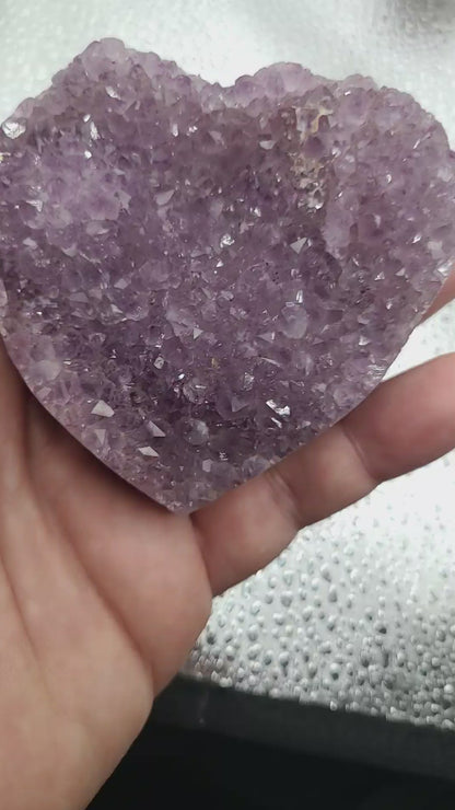 Amethyst Drusy Heart 4