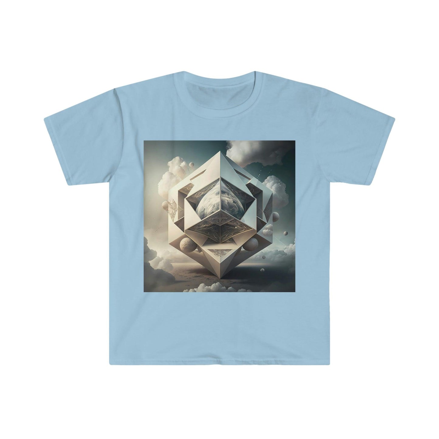 Psychedelic Ai Art Men's and Women's Unisex Soft Style T-Shirt for Festival and Street Wear Possibilities v1 - Alchemystics.org