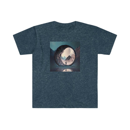 Psychedelic Ai Art Men's and Women's Unisex Soft Style T-Shirt for Festival and Street Wear Worlds v1.1 - Alchemystics.org