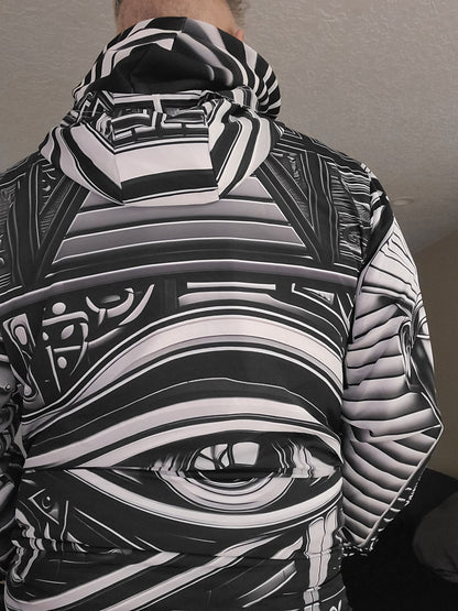 Men’s Eye of Horus Ancient Egyptian Hierogliphics Water Resistant Windbreaker by Meta Zen v1.2