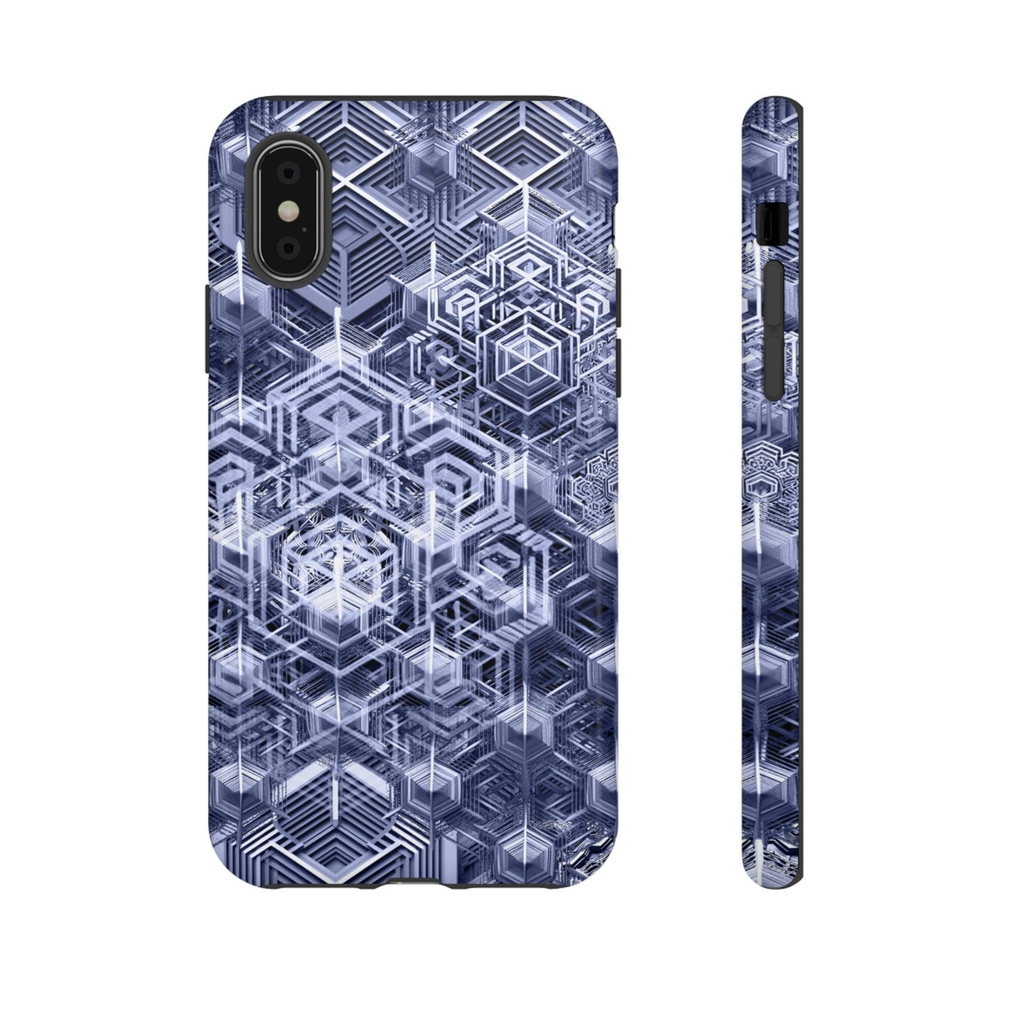 Sacred Geometry Hexagon Honeycomb Psychedelic AI Phone Case - Alchemystics.org
