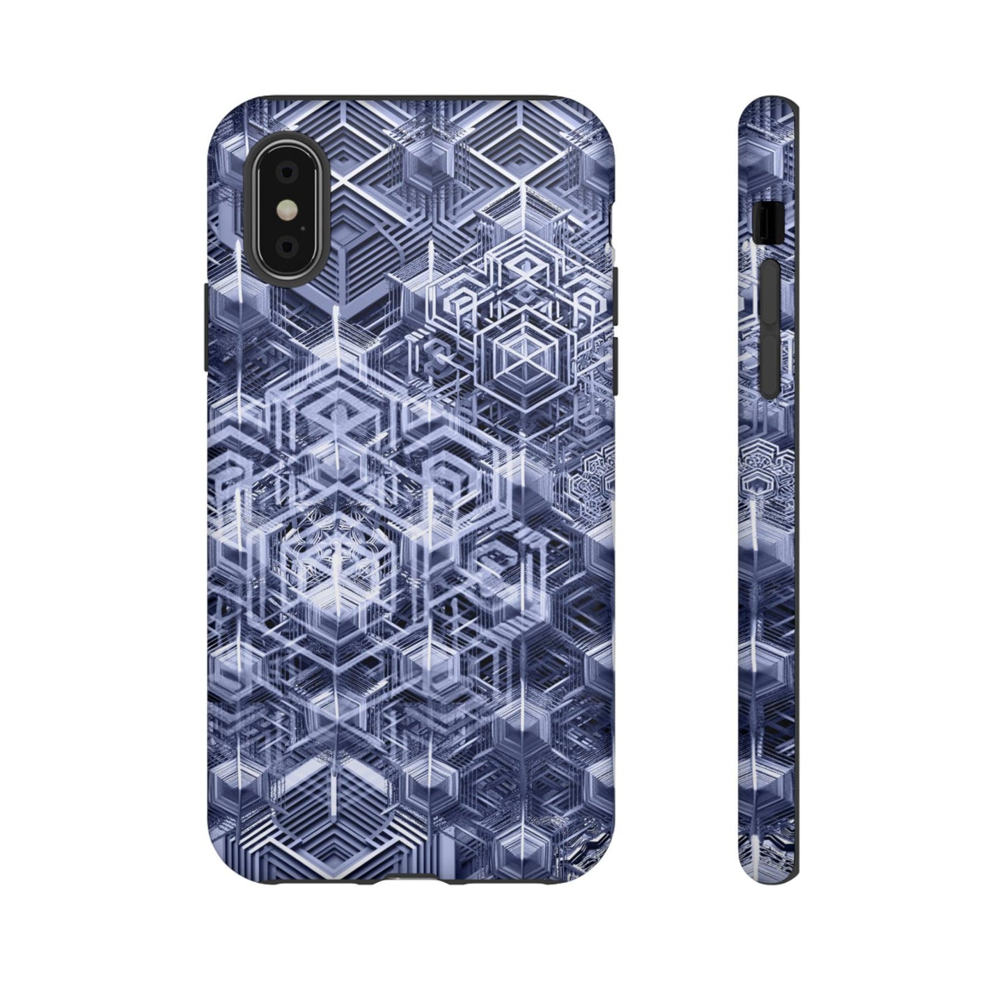 Sacred Geometry Hexagon Honeycomb Psychedelic AI Phone Case - Alchemystics.org