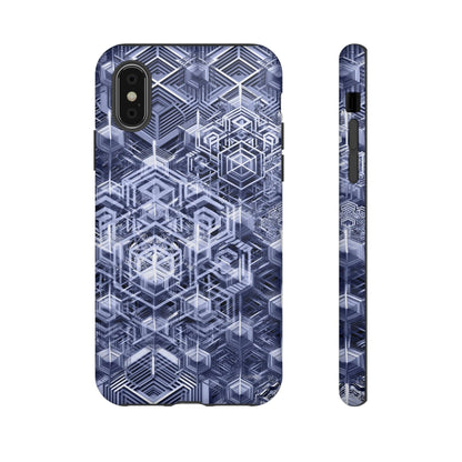 Sacred Geometry Hexagon Honeycomb Psychedelic AI Phone Case - Alchemystics.org