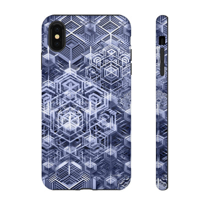 Sacred Geometry Hexagon Honeycomb Psychedelic AI Phone Case - Alchemystics.org
