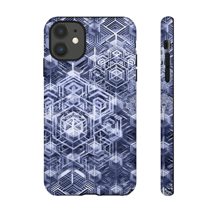 Sacred Geometry Hexagon Honeycomb Psychedelic AI Phone Case - Alchemystics.org