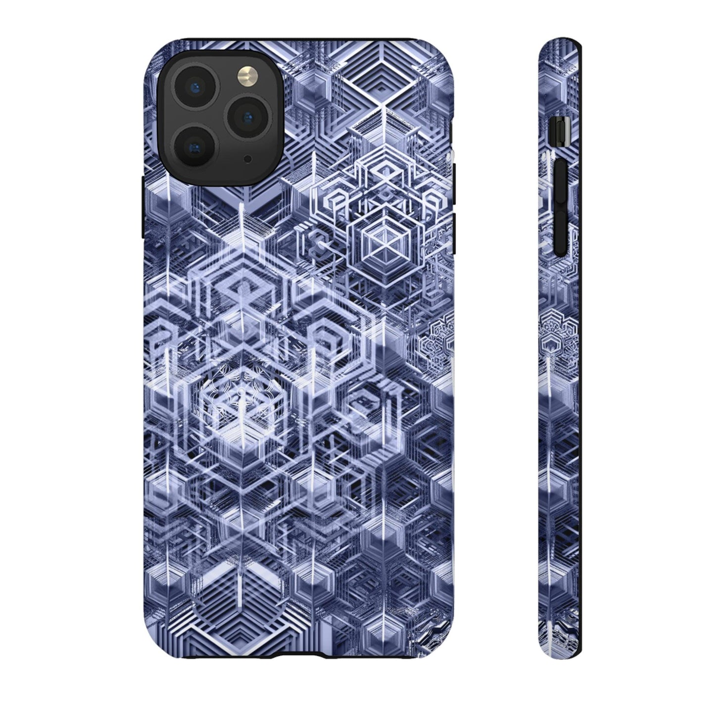 Sacred Geometry Hexagon Honeycomb Psychedelic AI Phone Case - Alchemystics.org