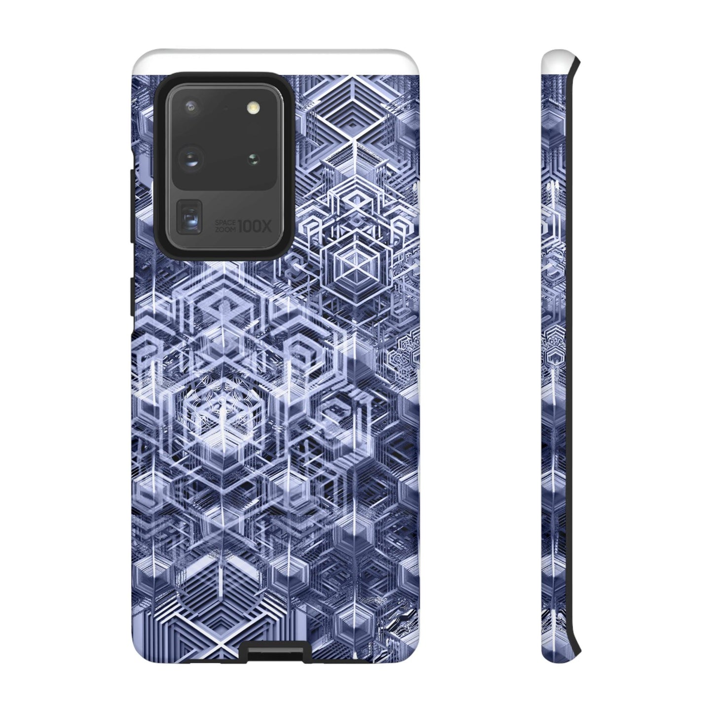 Sacred Geometry Hexagon Honeycomb Psychedelic AI Phone Case - Alchemystics.org