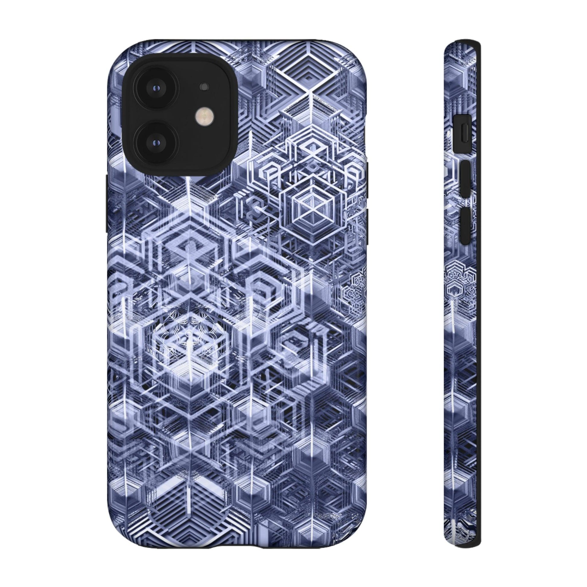 Sacred Geometry Hexagon Honeycomb Psychedelic AI Phone Case - Alchemystics.org