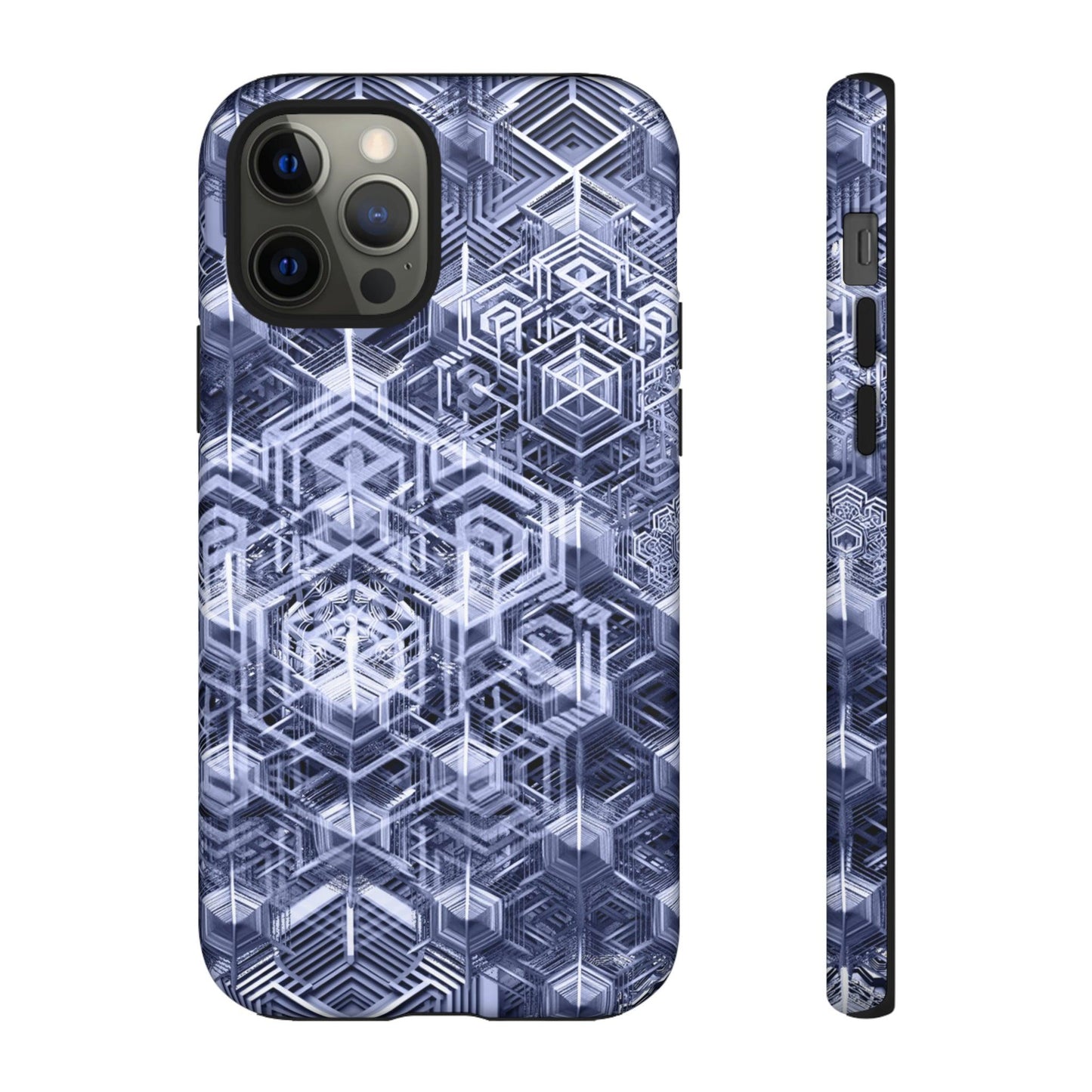 Sacred Geometry Hexagon Honeycomb Psychedelic AI Phone Case - Alchemystics.org