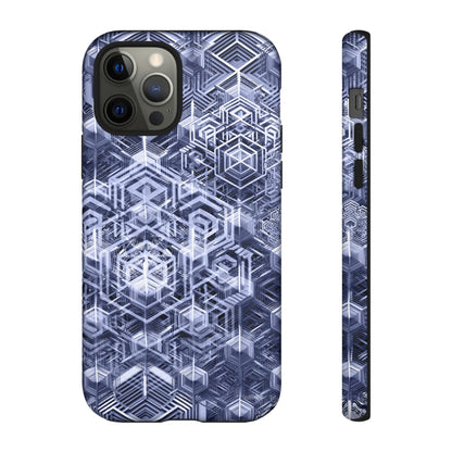 Sacred Geometry Hexagon Honeycomb Psychedelic AI Phone Case - Alchemystics.org