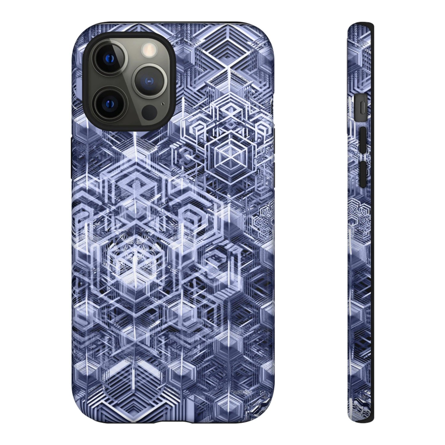 Sacred Geometry Hexagon Honeycomb Psychedelic AI Phone Case - Alchemystics.org