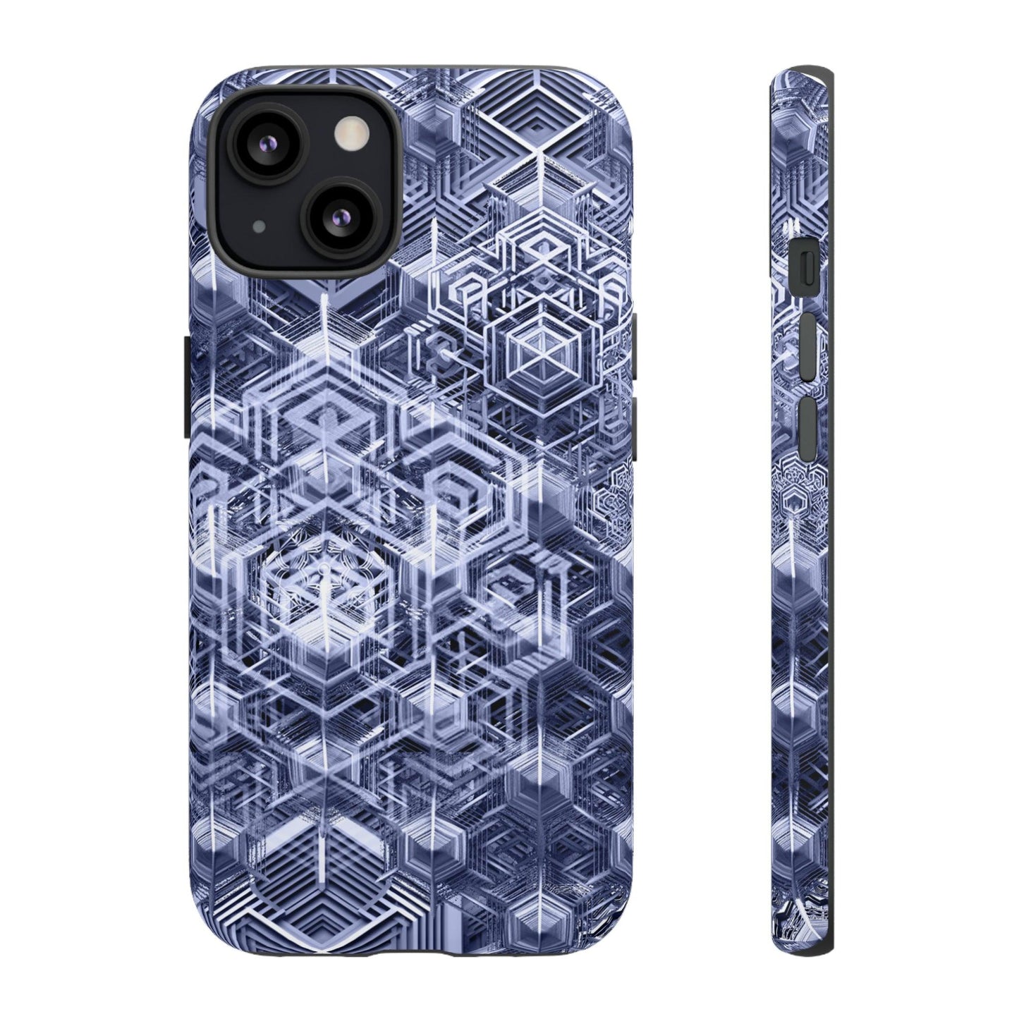 Sacred Geometry Hexagon Honeycomb Psychedelic AI Phone Case - Alchemystics.org