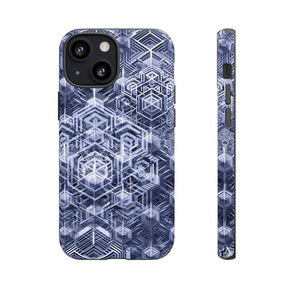 Sacred Geometry Hexagon Honeycomb Psychedelic AI Phone Case - Alchemystics.org