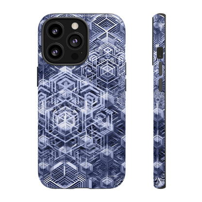 Sacred Geometry Hexagon Honeycomb Psychedelic AI Phone Case - Alchemystics.org