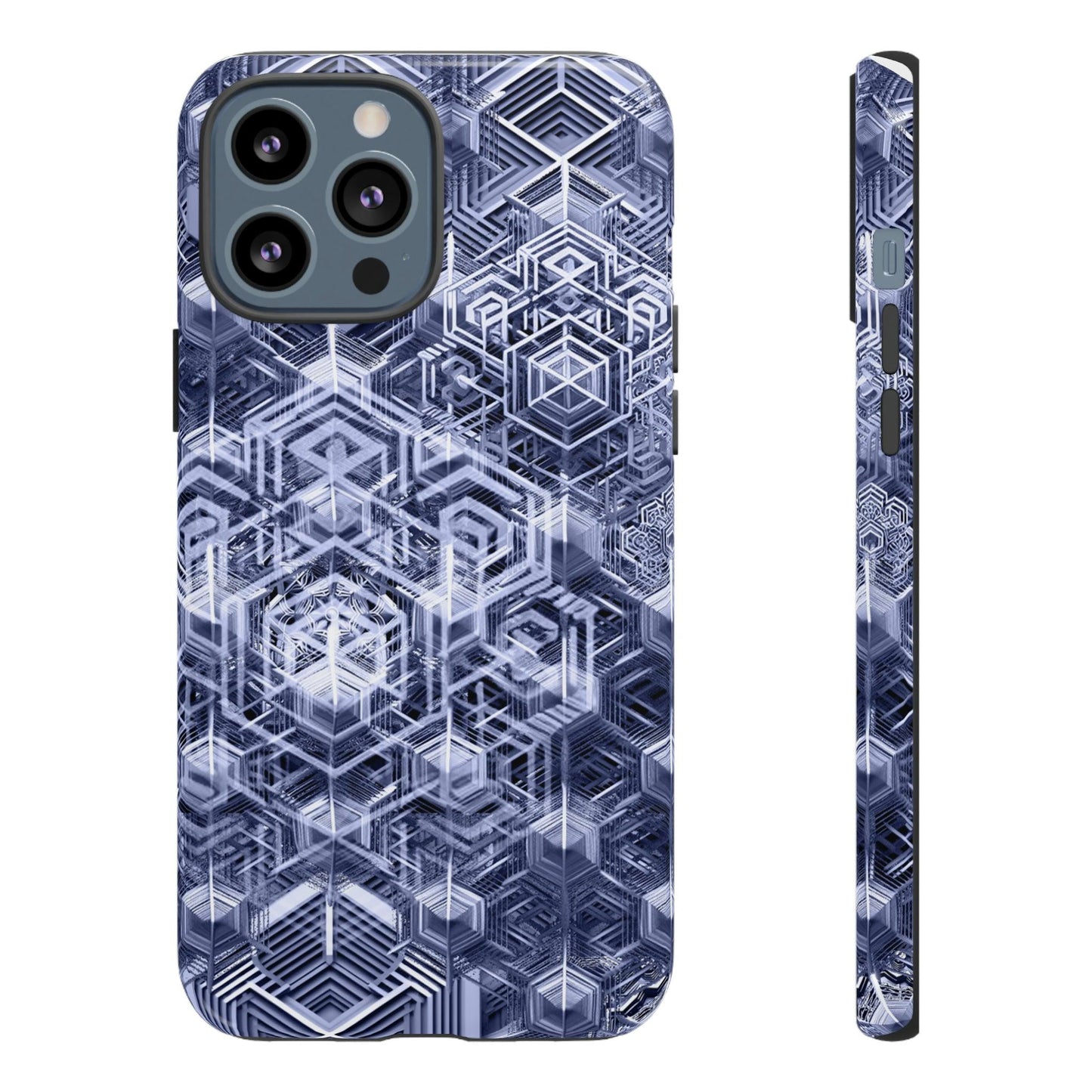 Sacred Geometry Hexagon Honeycomb Psychedelic AI Phone Case - Alchemystics.org