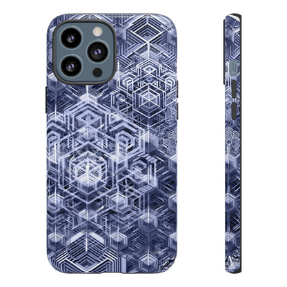 Sacred Geometry Hexagon Honeycomb Psychedelic AI Phone Case - Alchemystics.org
