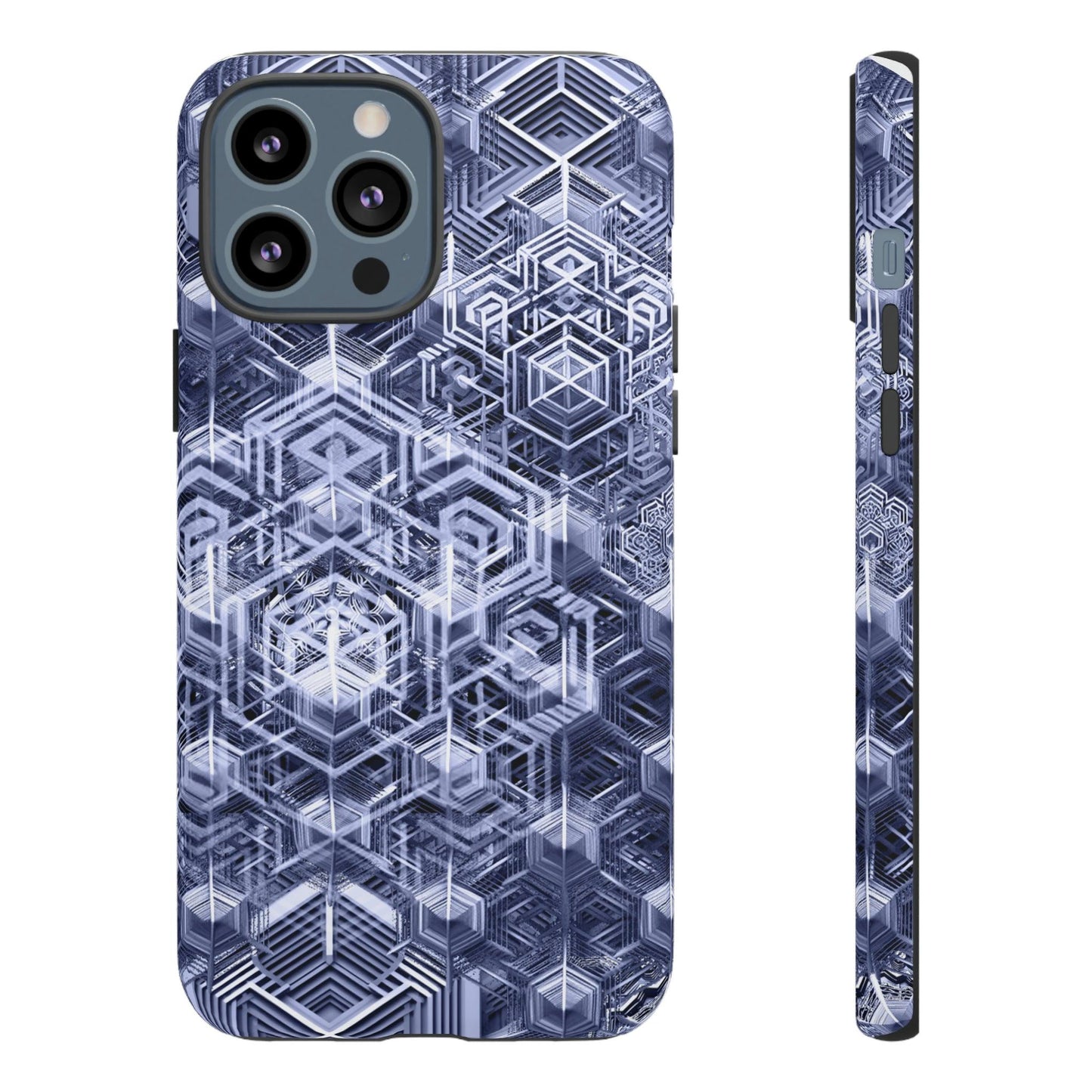 Sacred Geometry Hexagon Honeycomb Psychedelic AI Phone Case - Alchemystics.org