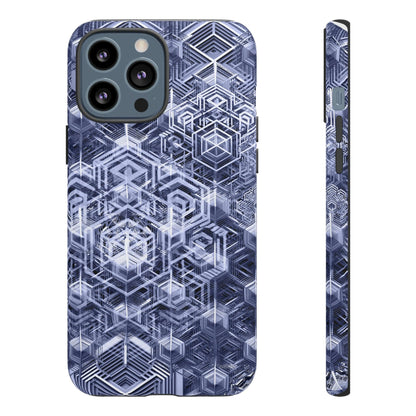 Sacred Geometry Hexagon Honeycomb Psychedelic AI Phone Case - Alchemystics.org