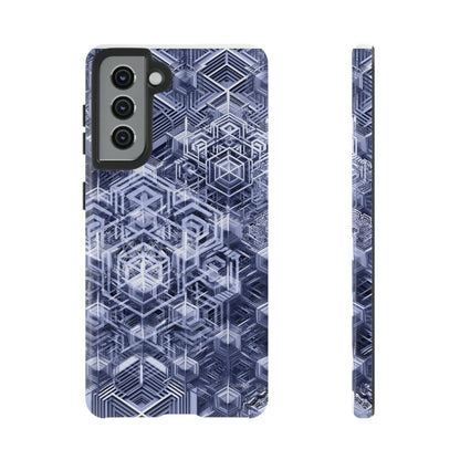 Sacred Geometry Hexagon Honeycomb Psychedelic AI Phone Case - Alchemystics.org