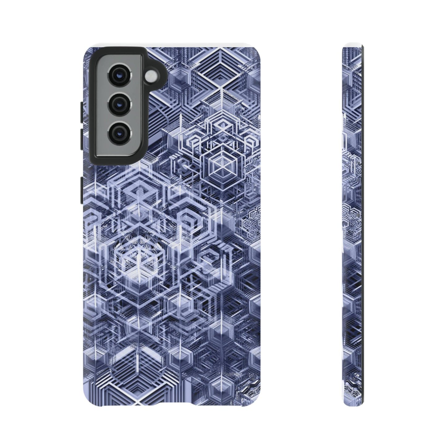 Sacred Geometry Hexagon Honeycomb Psychedelic AI Phone Case - Alchemystics.org